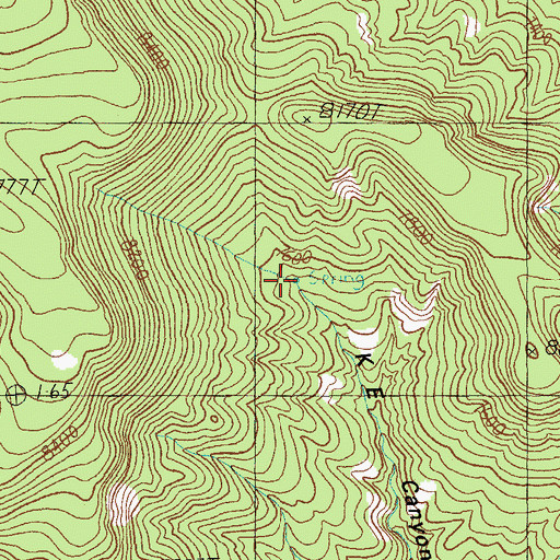 Topographic Map of K E Spring, AZ