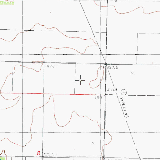 Topographic Map of Douglas County, IL
