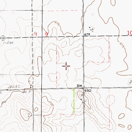 Topographic Map of Edgar County, IL