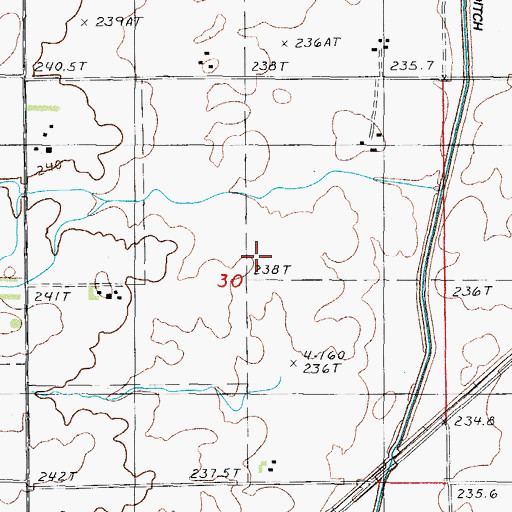 Topographic Map of Ford County, IL