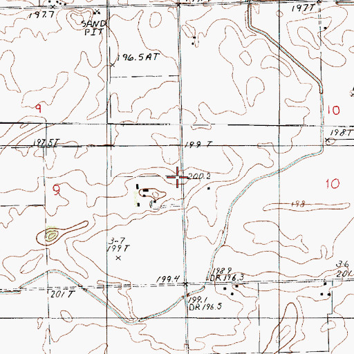 Topographic Map of Iroquois County, IL