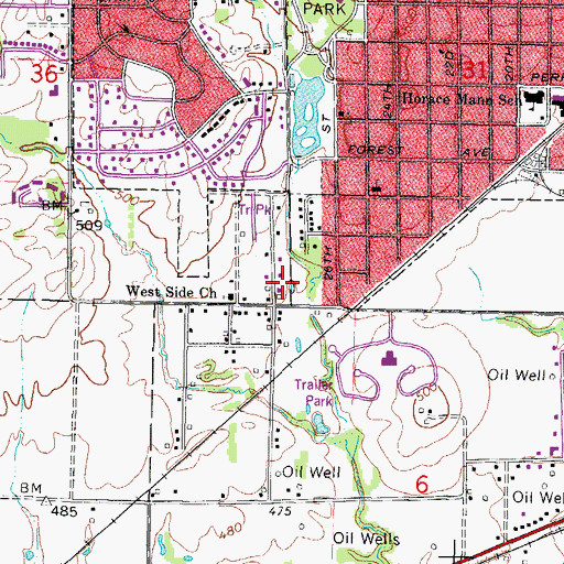 Topographic Map of Jefferson County, IL