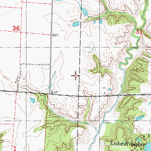Topographic Map of Macoupin County, IL