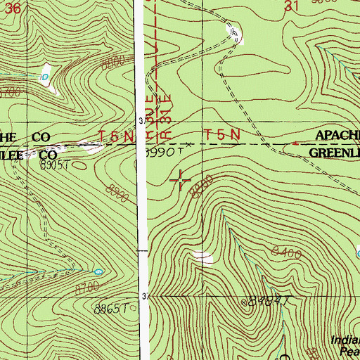 Topographic Map of Cat Tank, AZ