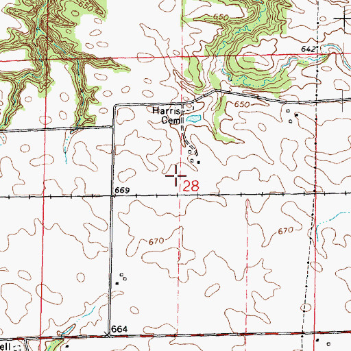 Topographic Map of Marshall County, IL