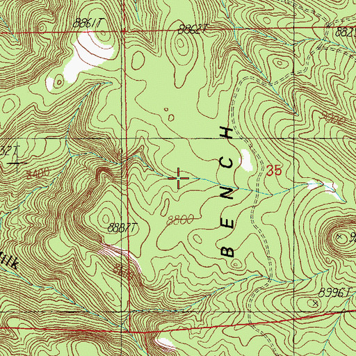 Topographic Map of West Section Thirty-five Tank, AZ