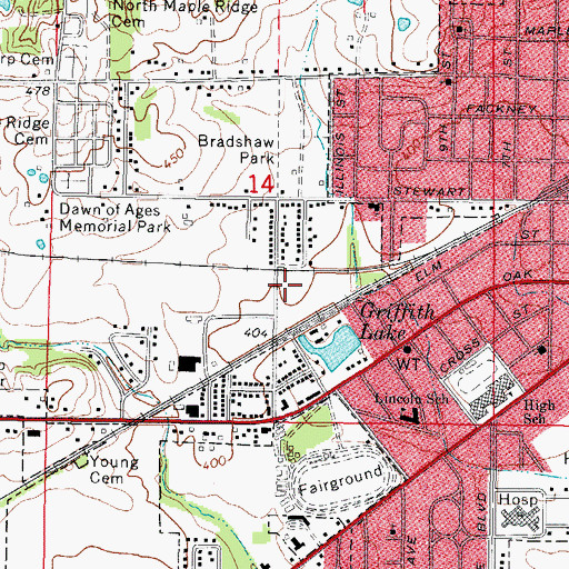 Topographic Map of White County, IL