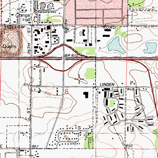 Topographic Map of Silver Hill Church, IL