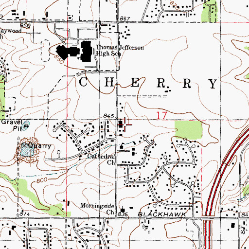 Topographic Map of Korean Presbyterian Church, IL