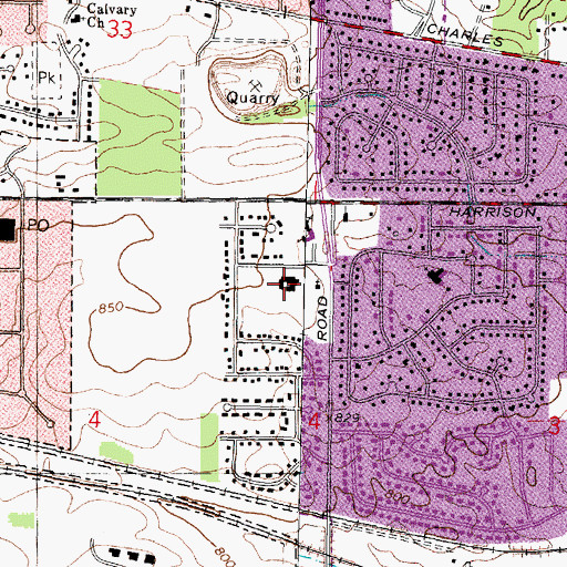Topographic Map of Muslim Community Center, IL