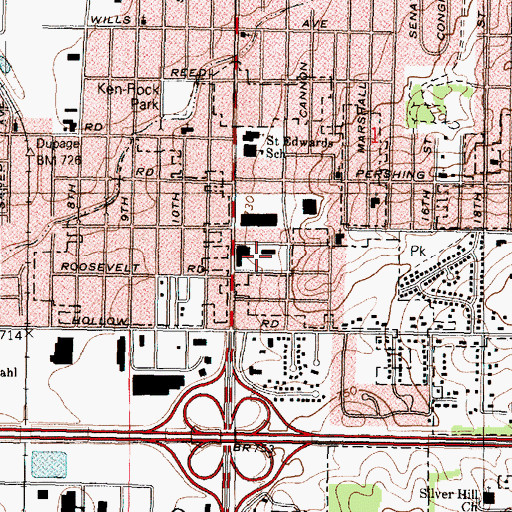 Topographic Map of Ken-Rock Community Center, IL