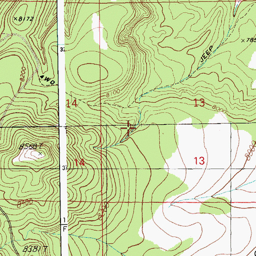 Topographic Map of Rosebud Cottonwood Cienega Spring, AZ