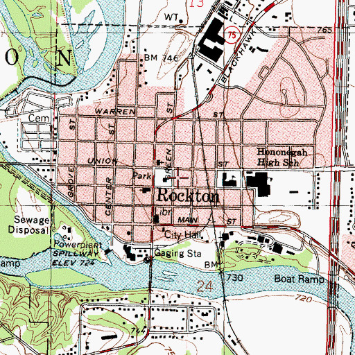 Topographic Map of Walt Williamson Park, IL