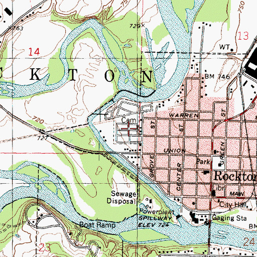 Topographic Map of Rockton Township Cemetery, IL