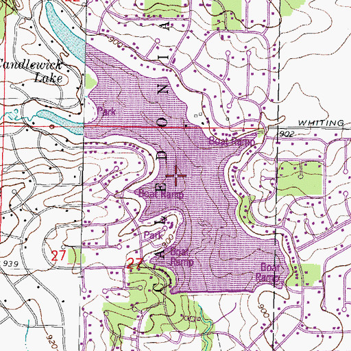 Topographic Map of Candlewick Lake, IL