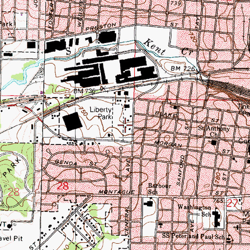 Topographic Map of Liberty Park, IL