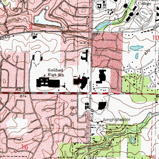 Topographic Map of Christian Life Center School, IL
