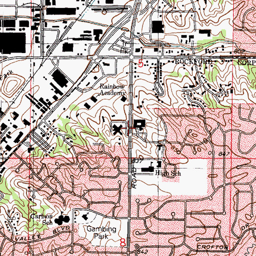 Topographic Map of Alpine Health Center, IL