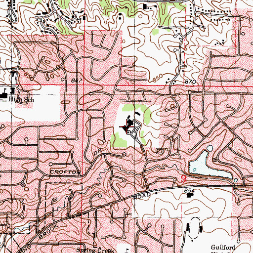 Topographic Map of Mount Saint Francis Nursing Home for Nuns, IL