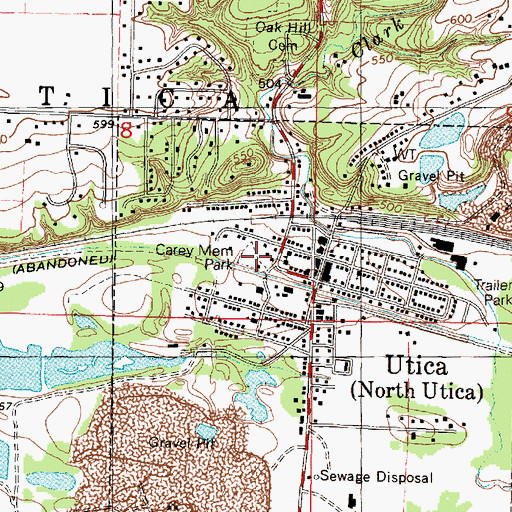 Topographic Map of Carey Memorial Park, IL