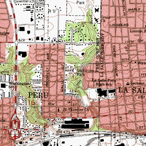 Topographic Map of McKinley Park, IL