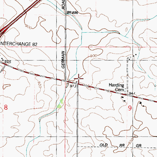 Topographic Map of Jonesville School (historical), IL