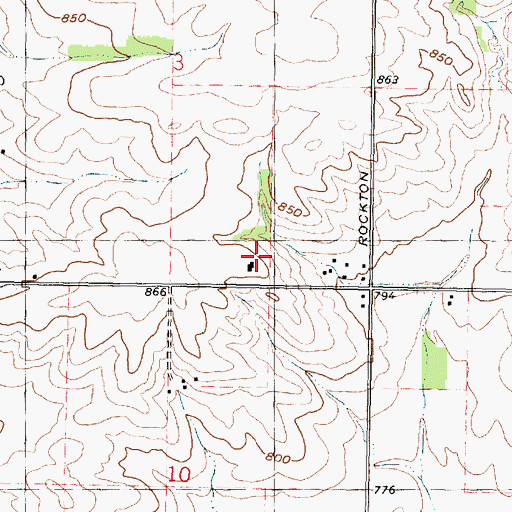 Topographic Map of Pleasant View School, IL