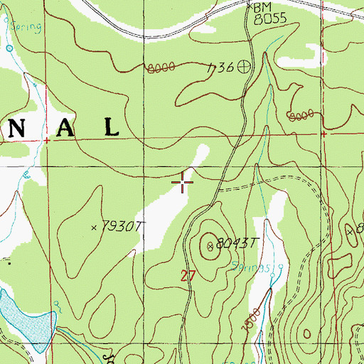 Topographic Map of Little Spring, AZ