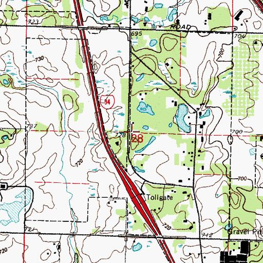 Topographic Map of Browe School, IL