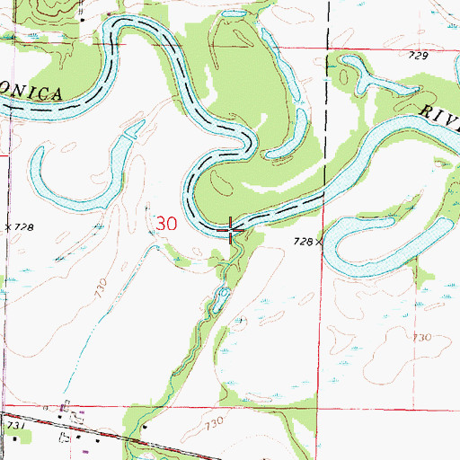 Topographic Map of Timothy Creek, IL