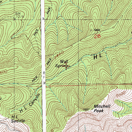 Topographic Map of Upper Sardine Spring, AZ
