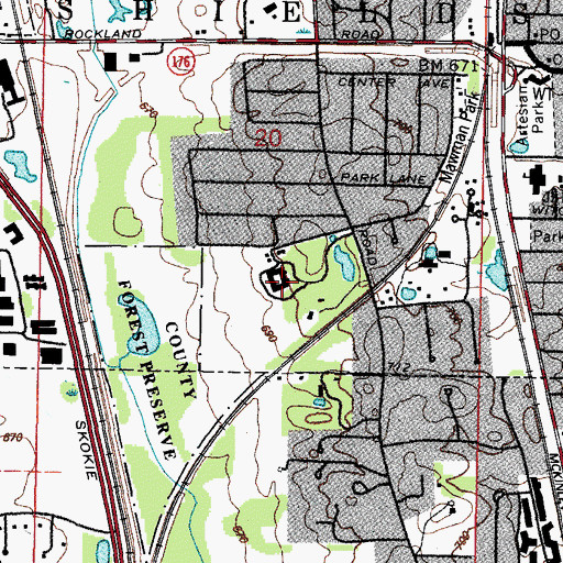 Topographic Map of Harrison Conference Center, IL