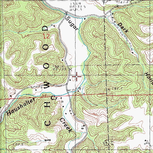 Topographic Map of Haushalter Creek, IL