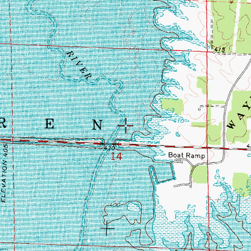 Topographic Map of Casey Fork, IL