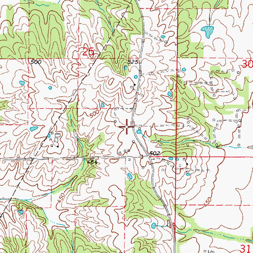 Topographic Map of Albion Oil Field, IL