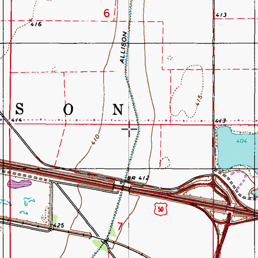 Topographic Map of Allison Ditch Number 2, IL