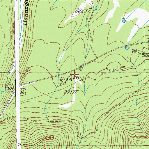 Topographic Map of Hannagan Gravel Pit, AZ