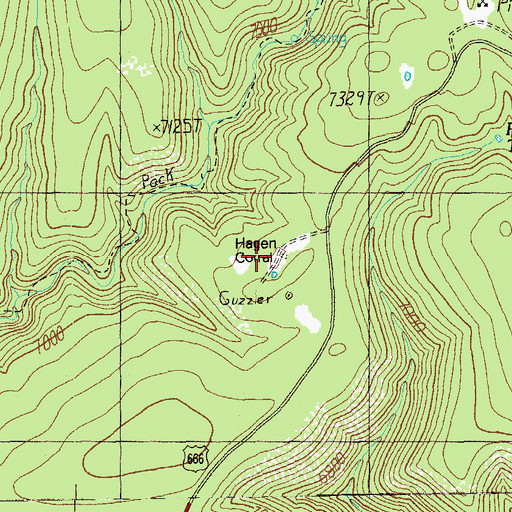 Topographic Map of Hagen Corral, AZ