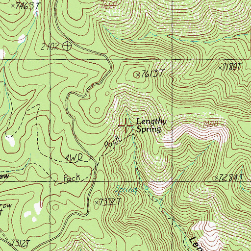 Topographic Map of Lengthy Spring, AZ