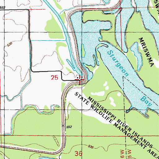 Topographic Map of Bay Island Pumping Station, IL