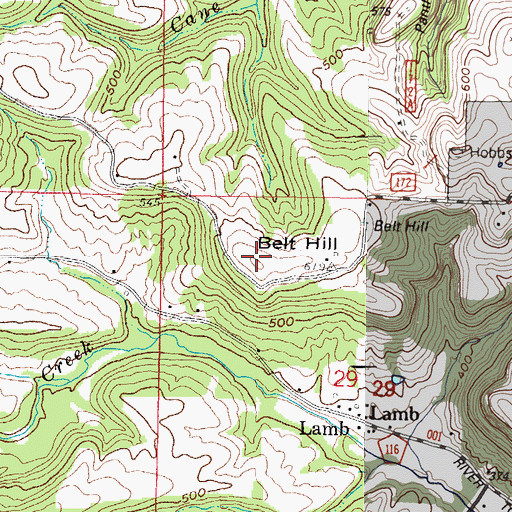 Topographic Map of Belt Hill, IL