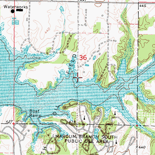 Topographic Map of Benton North Oil Field, IL