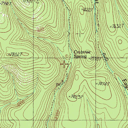 Topographic Map of Crabtree Spring, AZ