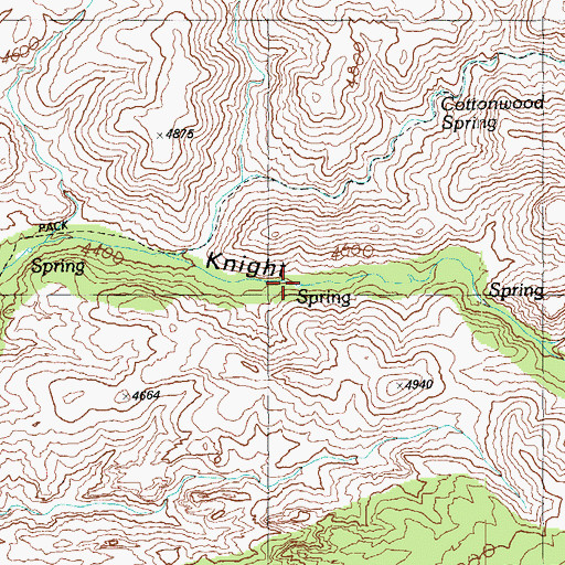 Topographic Map of Wood Spring, AZ