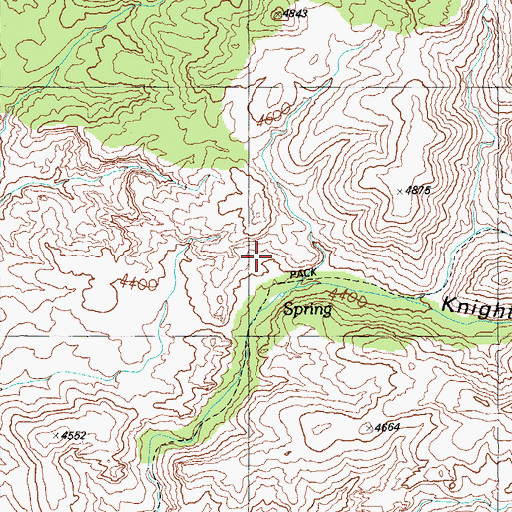 Topographic Map of Cottonwood Corral, AZ