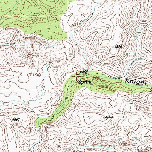 Topographic Map of Cottonwood Spring, AZ