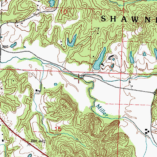 Topographic Map of Brownsville Creek, IL