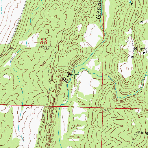 Topographic Map of Buck Creek, IL