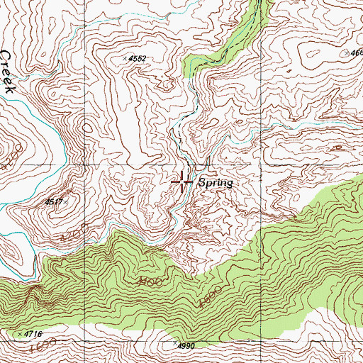 Topographic Map of Lower Cottonwood Spring, AZ