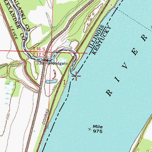 Topographic Map of Cache River, IL